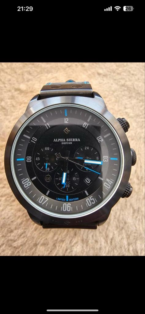 Alpha Sierra Defcon Limited Edition Polshorloge, Sieraden, Tassen en Uiterlijk, Horloges | Heren, Overige merken, Overige materialen