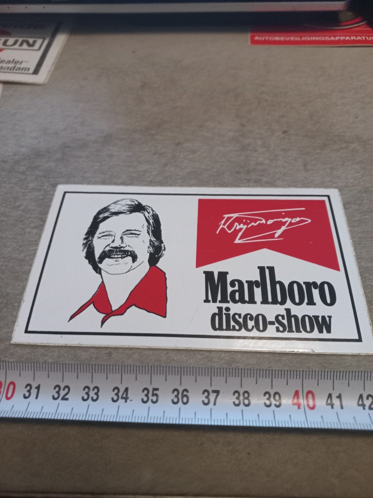 Vintage Marlboro Disco-Show Sticker, Ophalen of Verzenden, Gebruikt