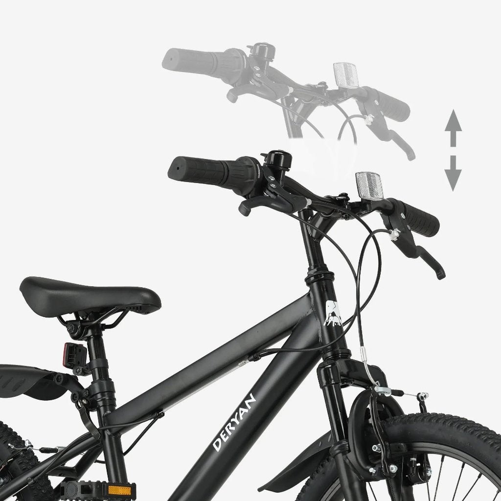 DERYAN mountainbike 20 inch zwart | 6 versnellingen, Hardtail, Zo goed als nieuw, Marithaime 8, 6662 WD Elst, Nederland, Ophalen