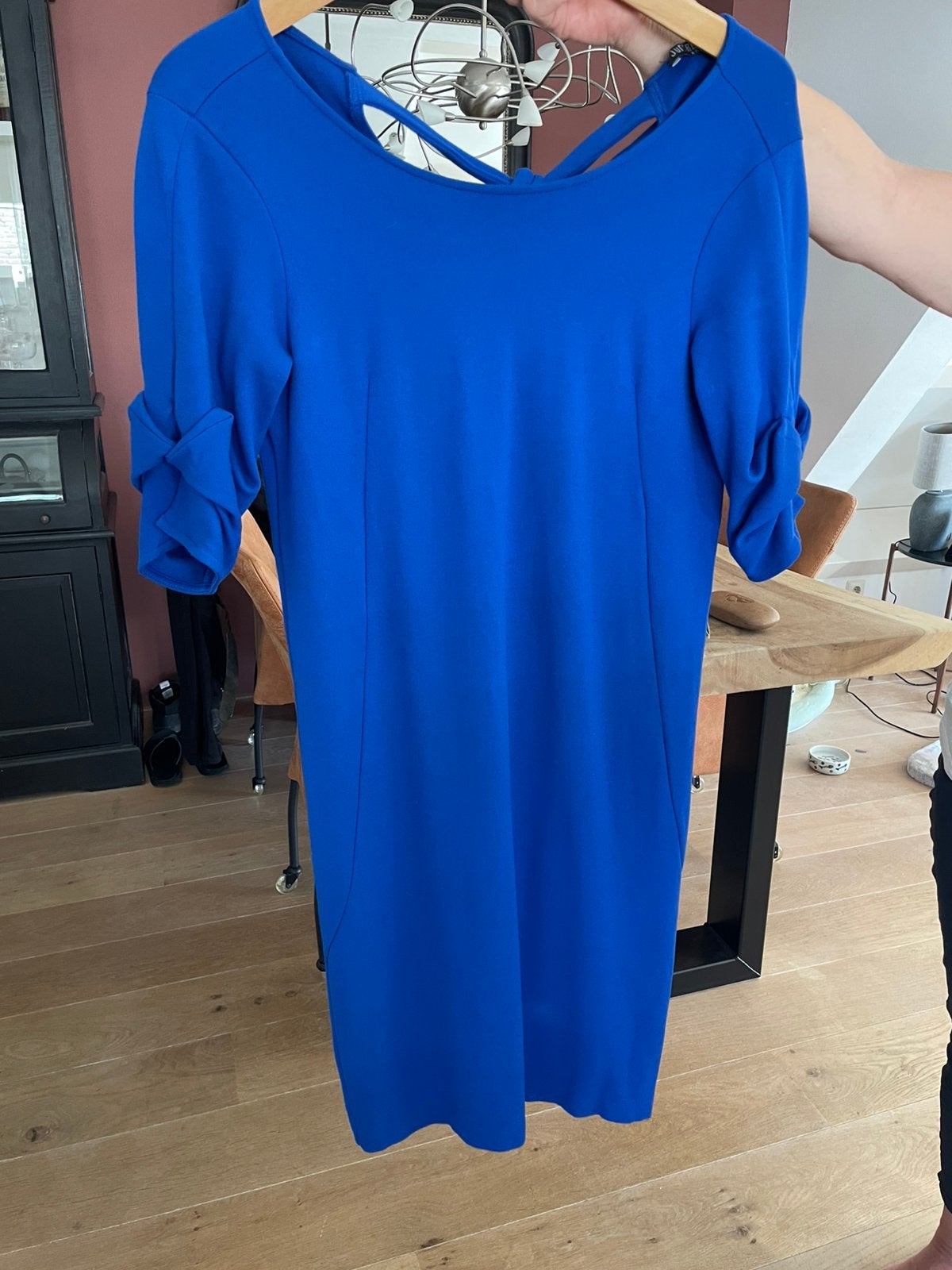 Jurk blauw juffrouw jansen Amsterdam maat 36, Ophalen of Verzenden, Zo goed als nieuw, Maat 36 (S), Blauw