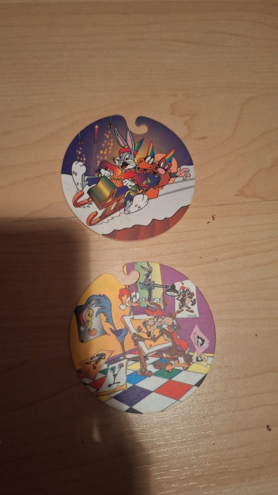 2 Giga Flippo's - Looney Tunes en Sneeuwpop, Verzamelen, Ophalen, Looney Tunes, Losse flippo's