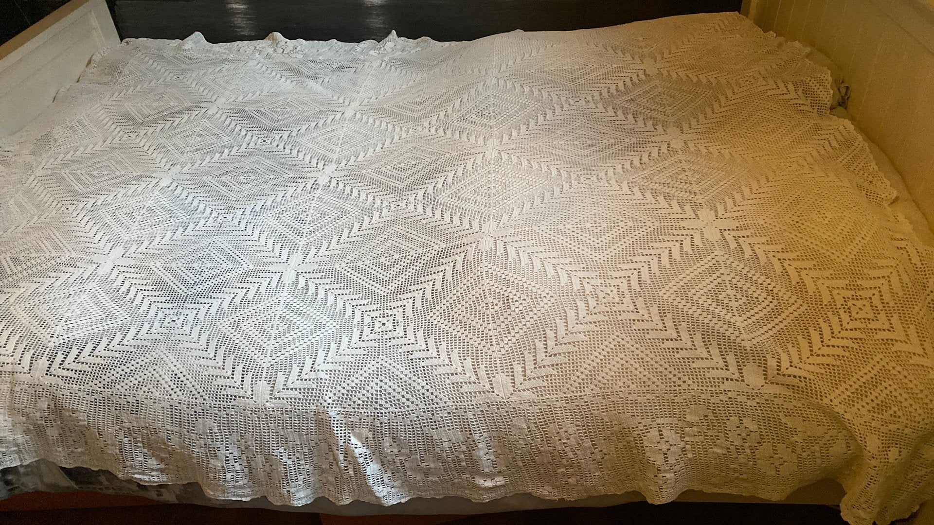 Mooie gehaakte bedsprei, Gebruikt, Eenpersoons, Minder dan 160 cm, Ophalen of Verzenden