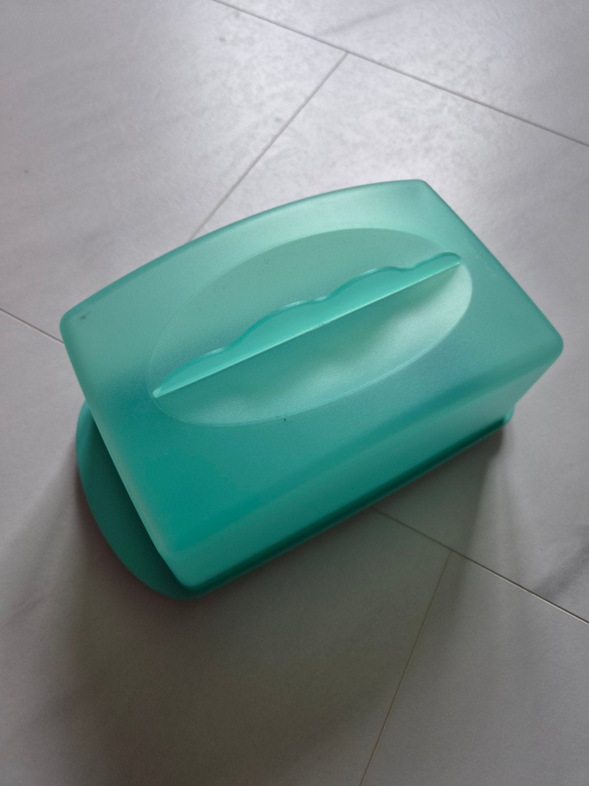 Tupperware Botervloot Wave - Turquoise, Huis en Inrichting, Overige kleuren, Botervloot, Ophalen of Verzenden, Zo goed als nieuw