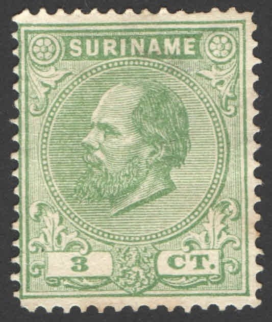 Suriname NVPH nr 4 ongebruikt Koning Willem III 1873, Ophalen of Verzenden, Postfris