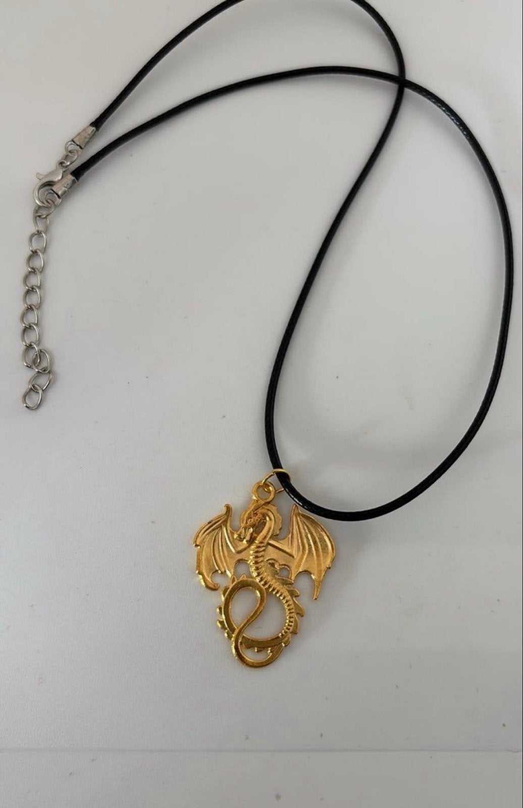Nieuwe Goudkleurige Draak Ketting, Verzenden, Nieuw, Goud, Met hanger