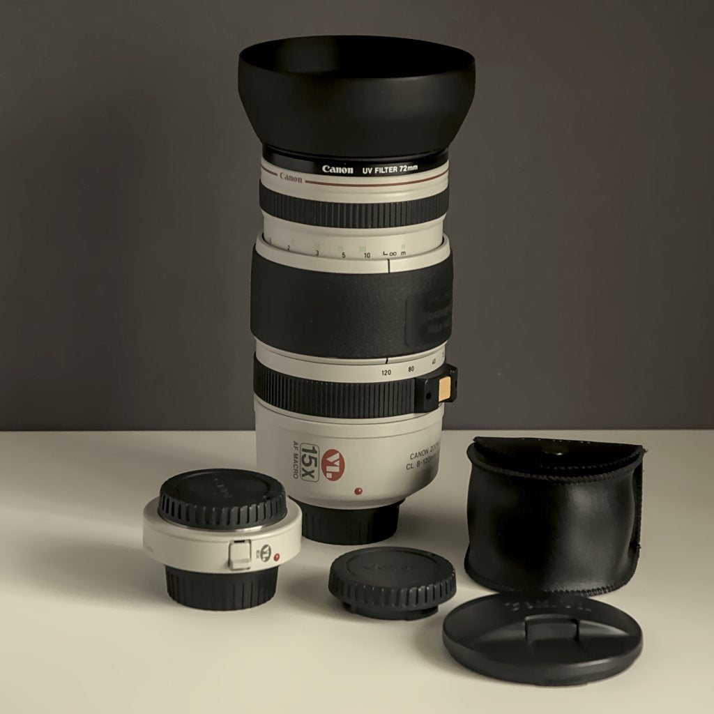Canon VL Zoom 8-120mm 1:1.4-2.1 & Extender CL 2x ZGAN, Ophalen, Canon, Overige typen, Overige soorten