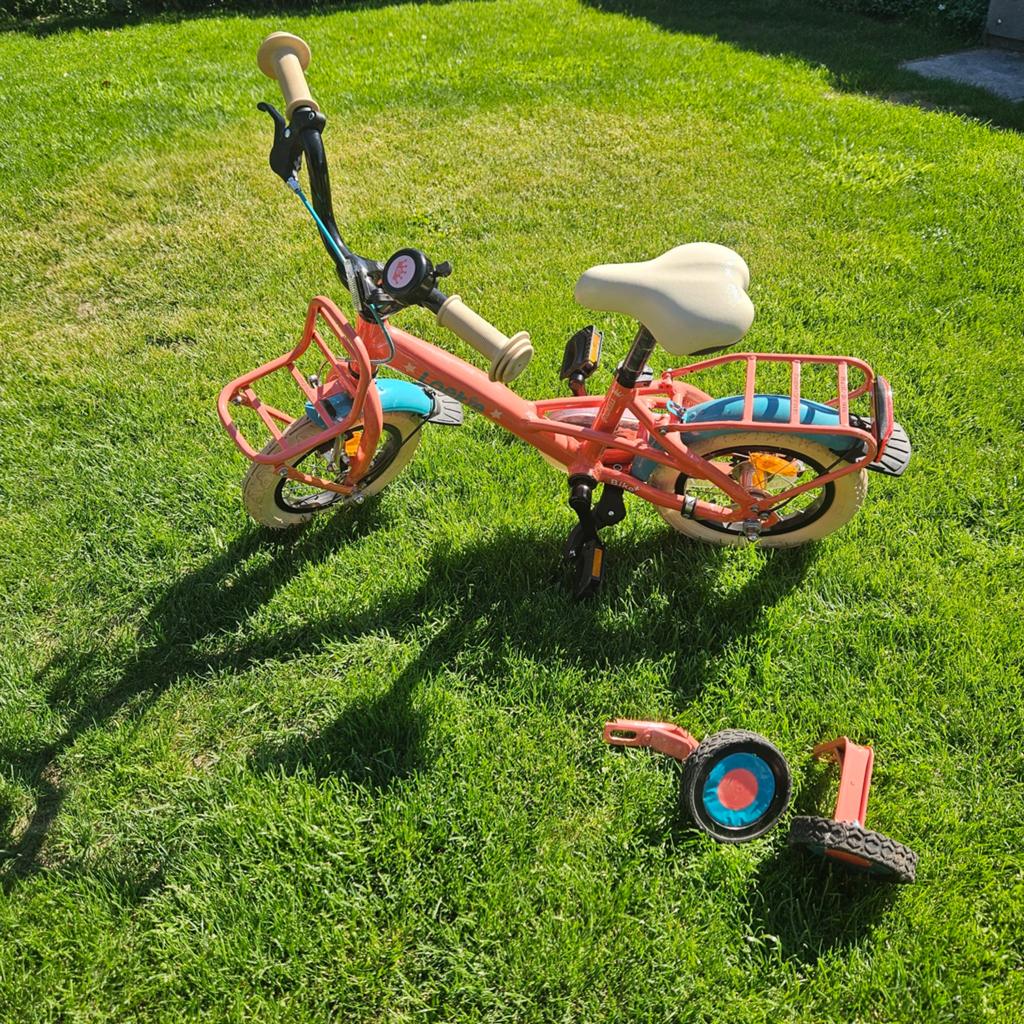 Loekie Prinses kinderfiets 12 inch- Zo goed als nieuw, Ophalen, Zijwieltjes, Velgrem, Loekie