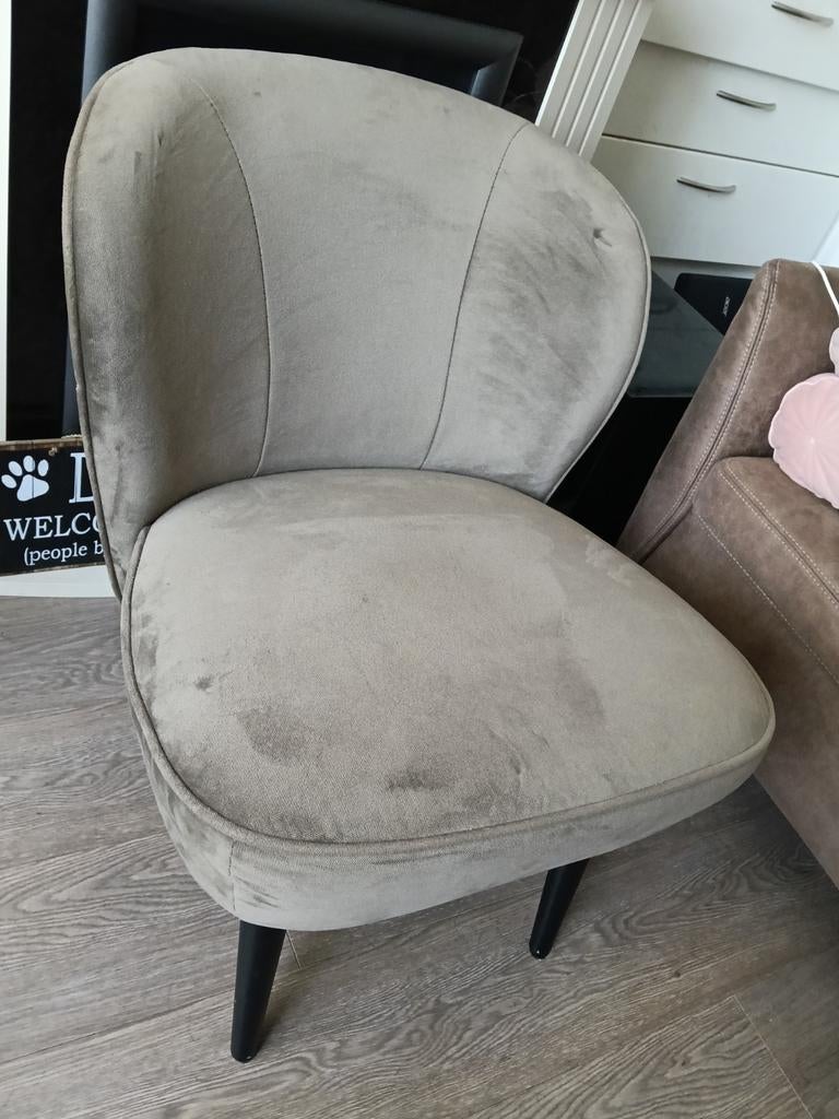 Leuke suède achtige stoel, Ophalen, Minder dan 75 cm, Stof, 50 tot 75 cm