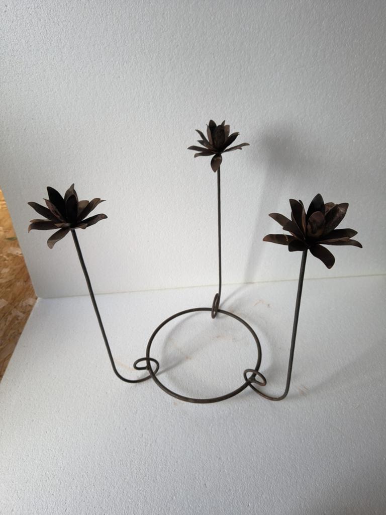 Serax Kaarsenstandaard met buigbare metalen bloemen, Huis en Inrichting, Ophalen of Verzenden, Metaal