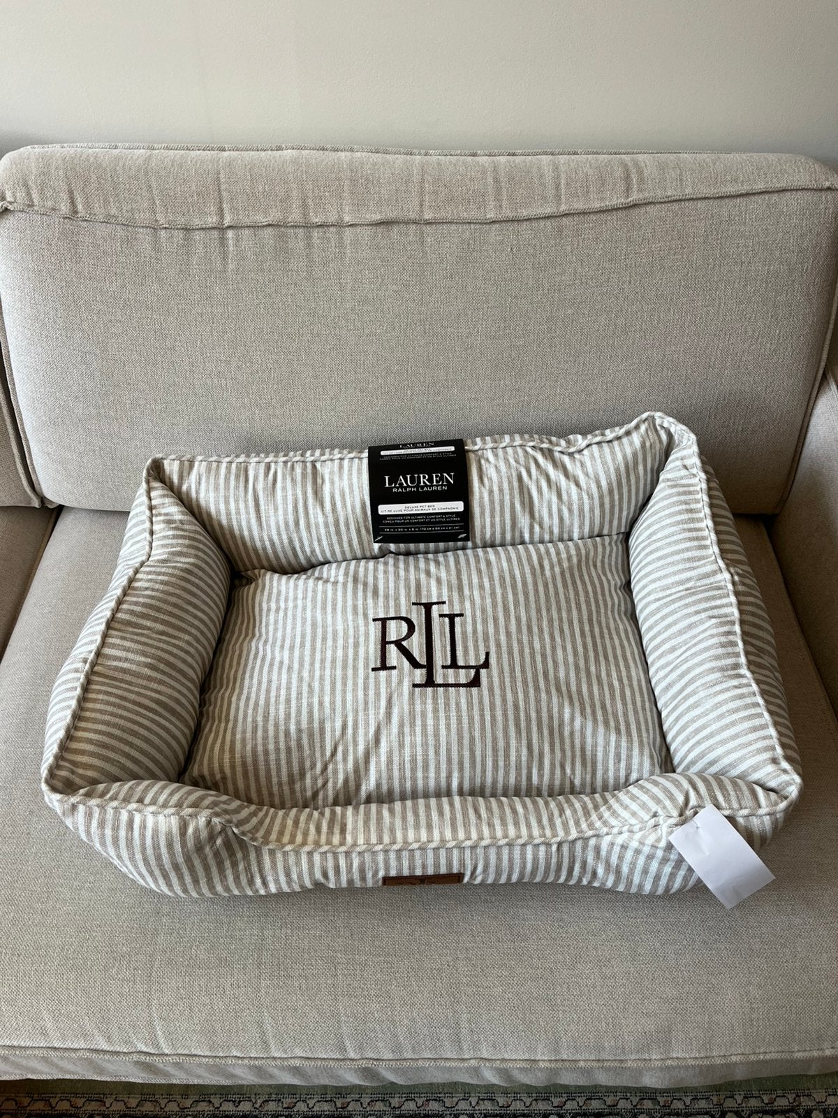 Ralph Lauren hondenmand deluxe 70x50x21cm NIEUW, Ophalen of Verzenden, Nieuw, Polyester