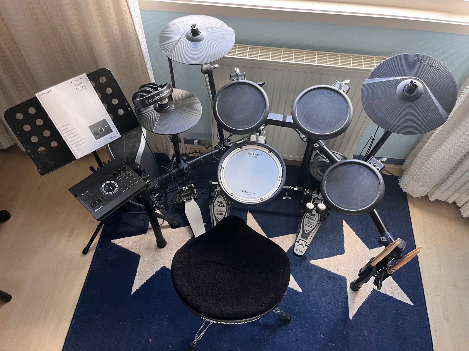 Roland TD-17L V-Drums elektronisch drumstel met extra's, Muziek en Instrumenten, Ophalen, Zo goed als nieuw, Roland, Elektronisch