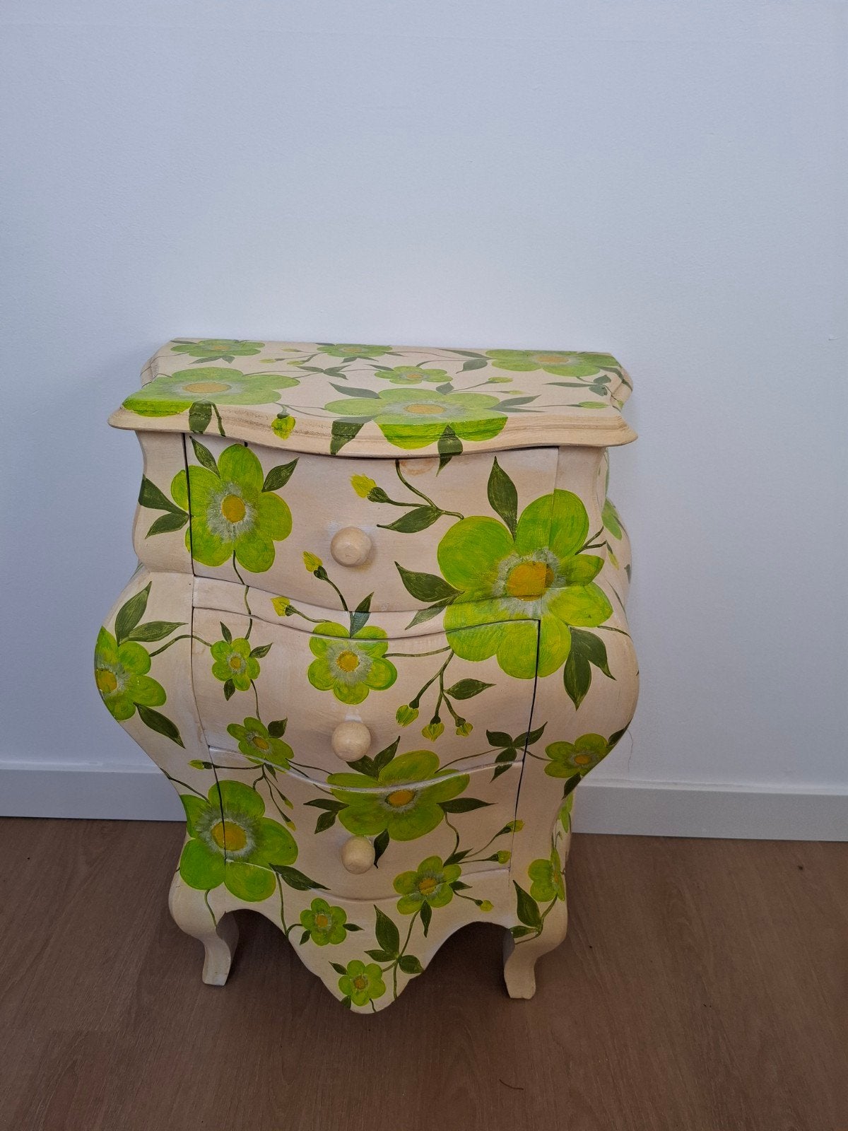 Uniek Buikkastje met Bloemenprint - Vintage Stijl, Minder dan 50 cm, Gebruikt, Ophalen of Verzenden, 3 of 4 laden