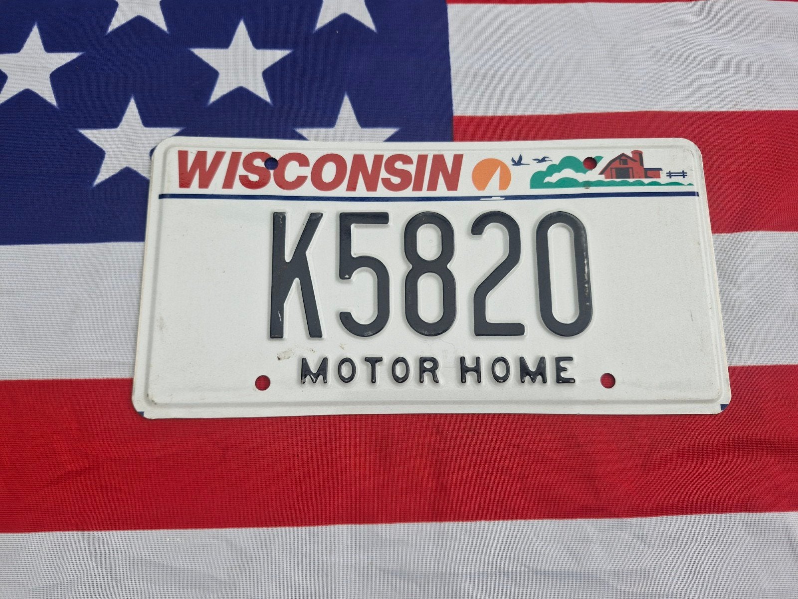 Kentekenplaat Wisconsin USA Motor Home nummerbord Nummerplaa, Verzenden, Gebruikt, Auto's