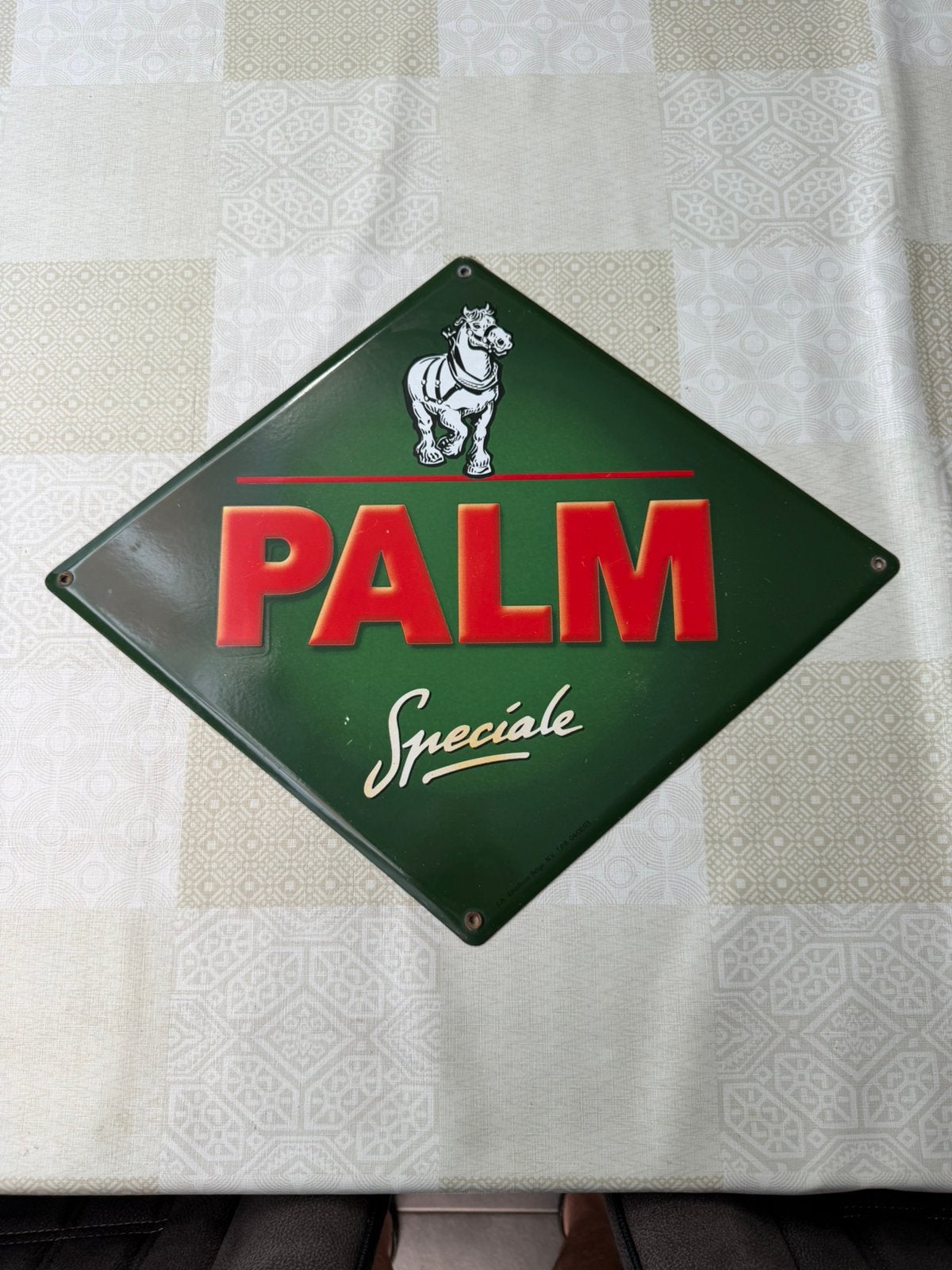 Emaille reclamebord palm, Ophalen of Verzenden, Zo goed als nieuw, Reclamebord
