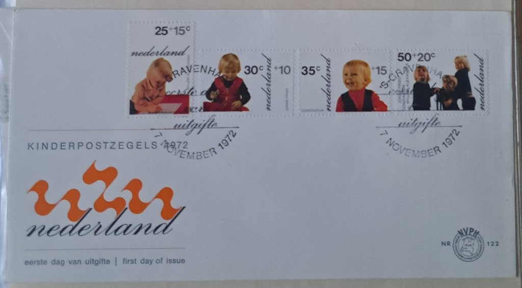 Envelop - 122.1972.Kinderzegels, Ophalen of Verzenden, Onbeschreven, Nederland