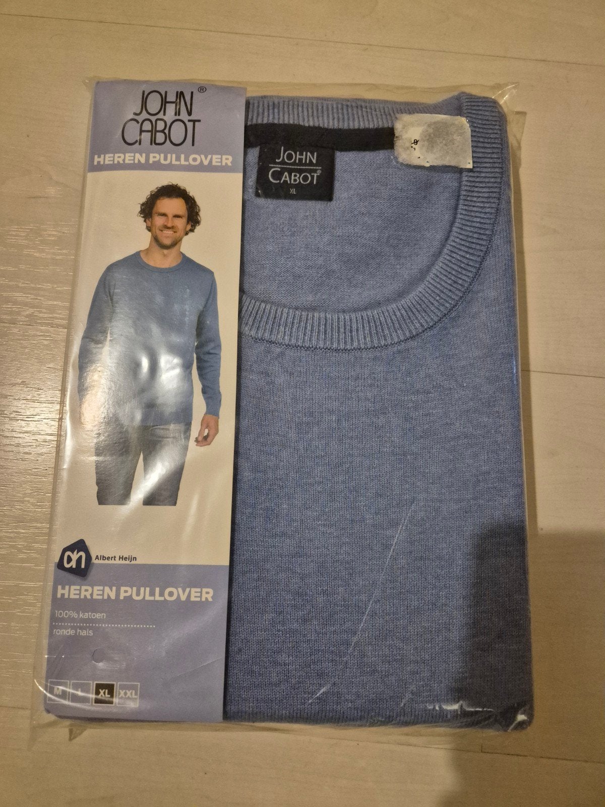John Cabot Heren Pullover - Lichtblauw (Nieuw), Blauw, Ophalen of Verzenden, John Cabot, Maat 56/58 (XL)