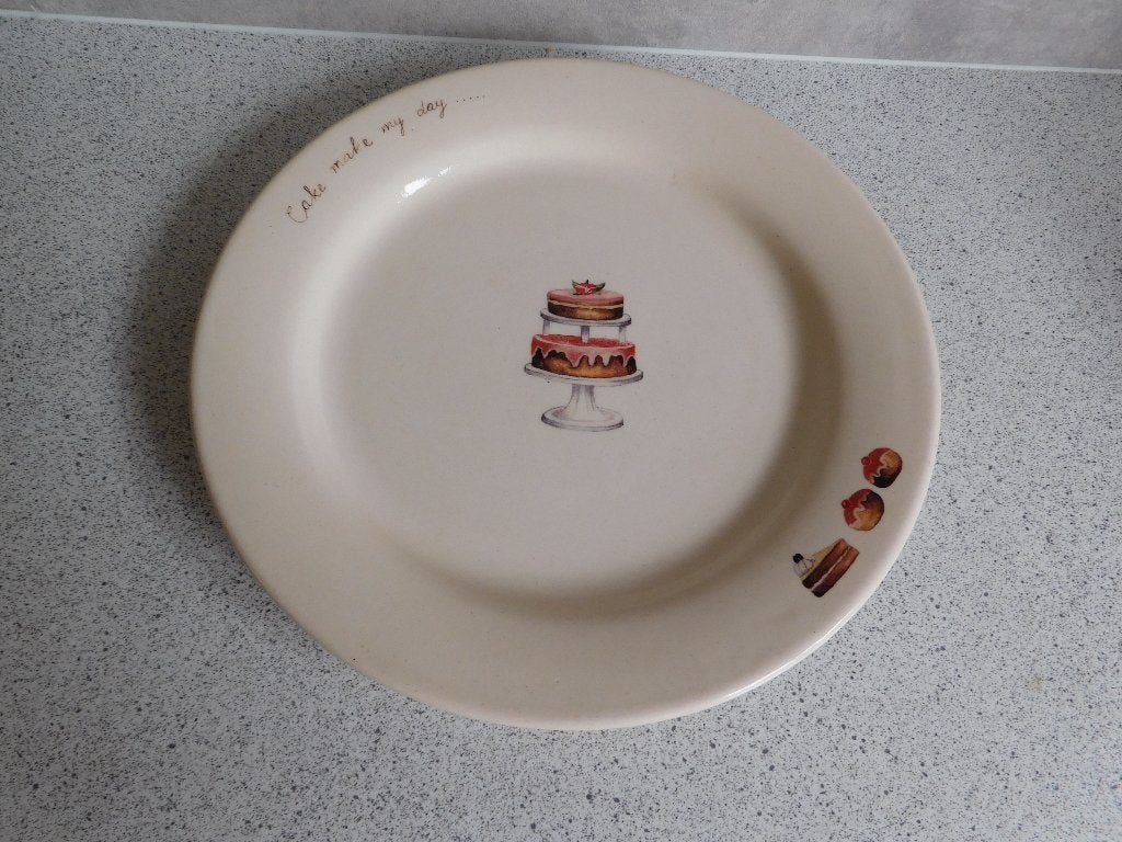 Bord 26 cm. Cake my Day JET by ter Steege, Ophalen of Verzenden, Zo goed als nieuw, Bord(en), Overige stijlen