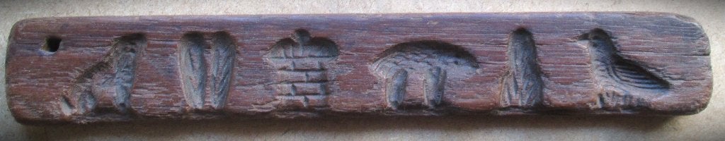 Speculaasplank~Antieke houten koekjesvorm met dierenmotieven, Ophalen of Verzenden