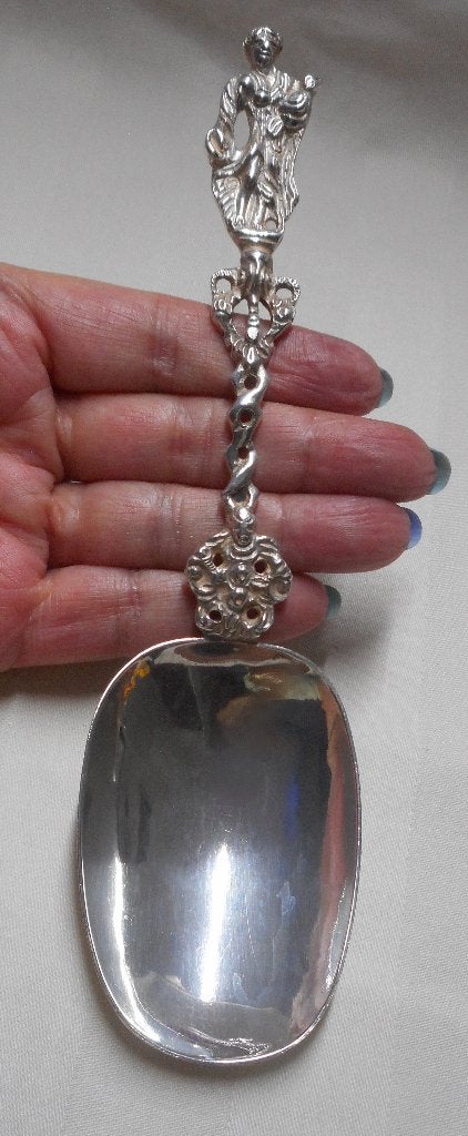 Zilveren antieke gelegenheidslepel of geboortelepel nr.1252, Verzenden, Zilver