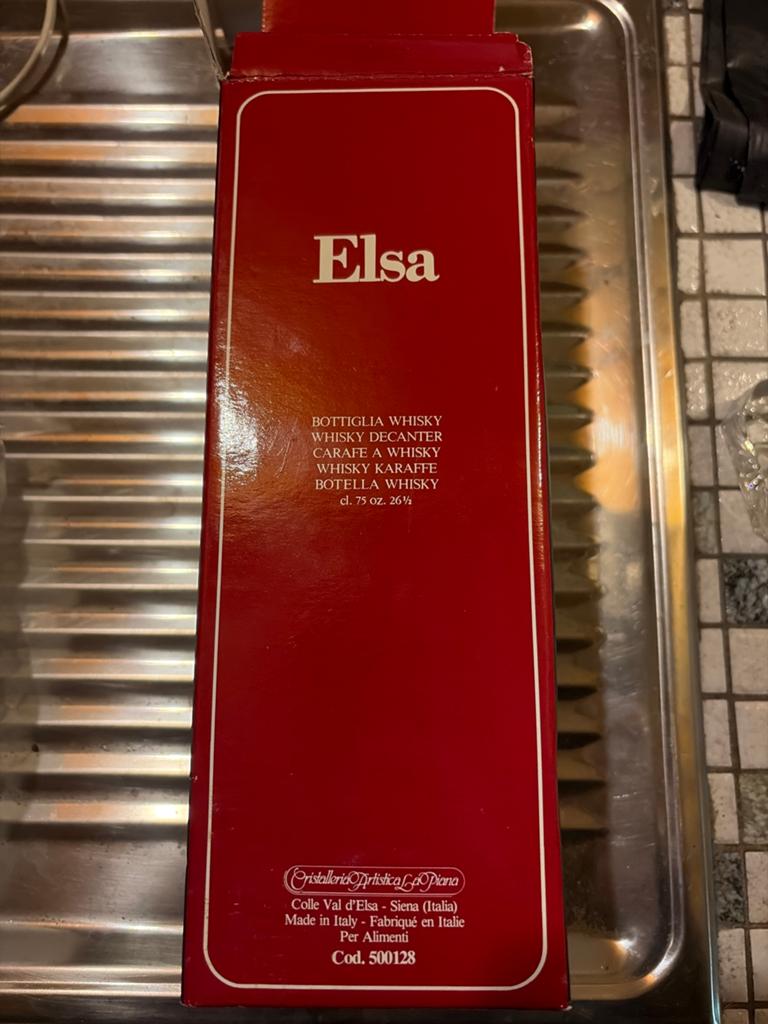 Vintage Elsa Kristallen Whisky Karaf - Nieuw in Doos, Ophalen