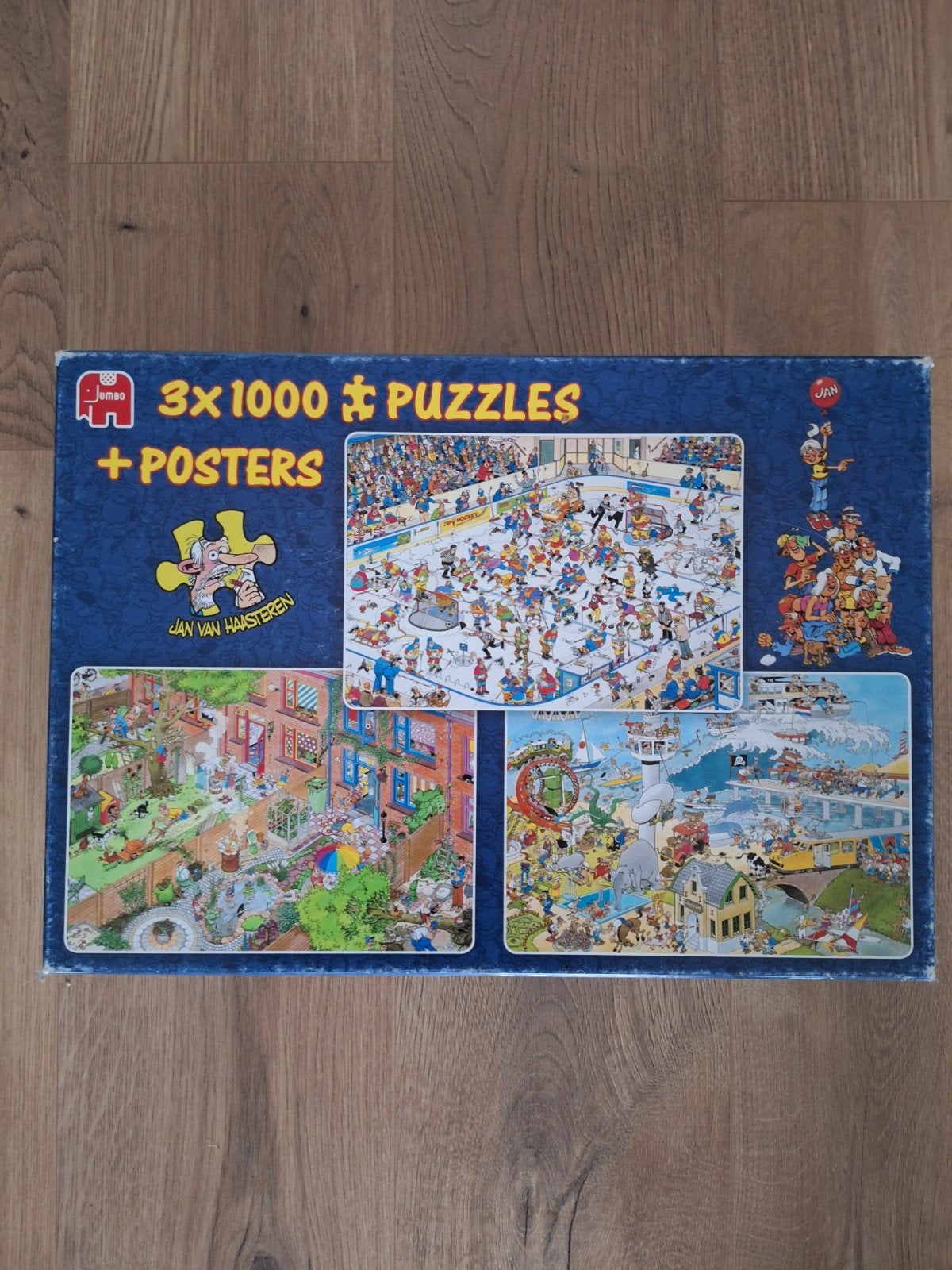 Jan van Haasteren - IJshockey - Ter land, ter zee - De buren, Ophalen of Verzenden, 500 t/m 1500 stukjes, Gebruikt, Legpuzzel