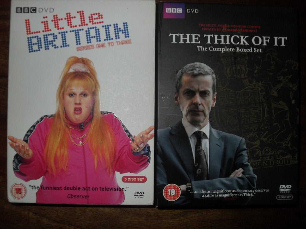 DVD BOXEN LITTLE BRITAIN & THE THICK OF IT., Cd's en Dvd's, Engels, Vanaf 16 jaar, Engels, Ophalen of Verzenden