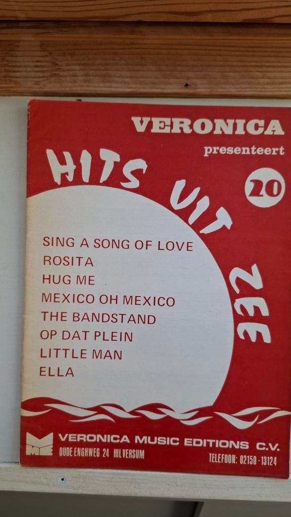 Veronica Bladmuziek Hits uit Zee 20 - Toetsen en Gitaar, Muziek en Instrumenten, Bladmuziek, Ophalen of Verzenden