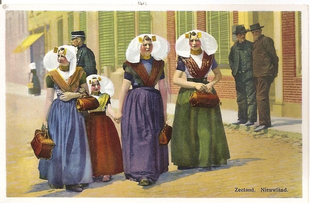 Nieuwland, klederdracht, Ophalen of Verzenden, 1920 tot 1940, Ongelopen, Zeeland