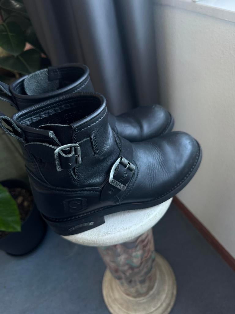 Sendra BIKER BOOTS SHORT - BLACK. Size 36 (US6), Kleding | Dames, Schoenen, Verzenden, Zo goed als nieuw, Zwart