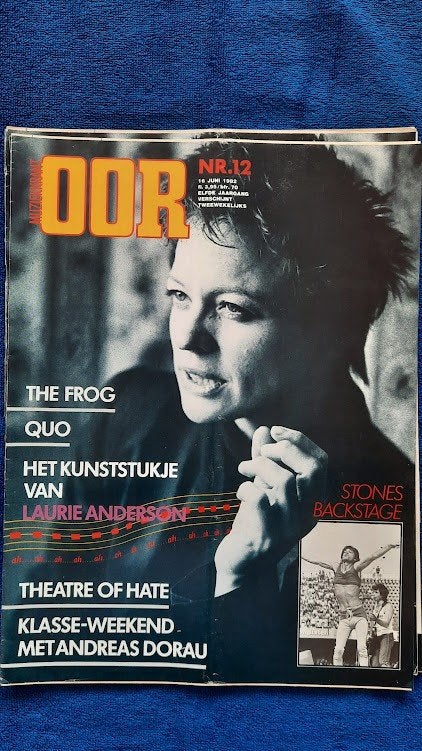 OOR 12-1982 Anderson Blondie Stones The Frog Status Quo, Ophalen of Verzenden, Zo goed als nieuw, Muziek, Film of Tv
