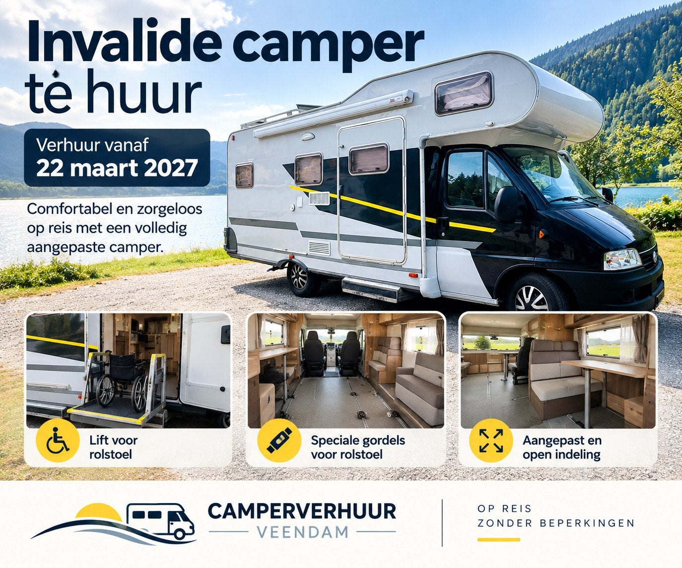Ook met een rolstoel begint de vrijheid op vier wielen!, Caravans en Kamperen