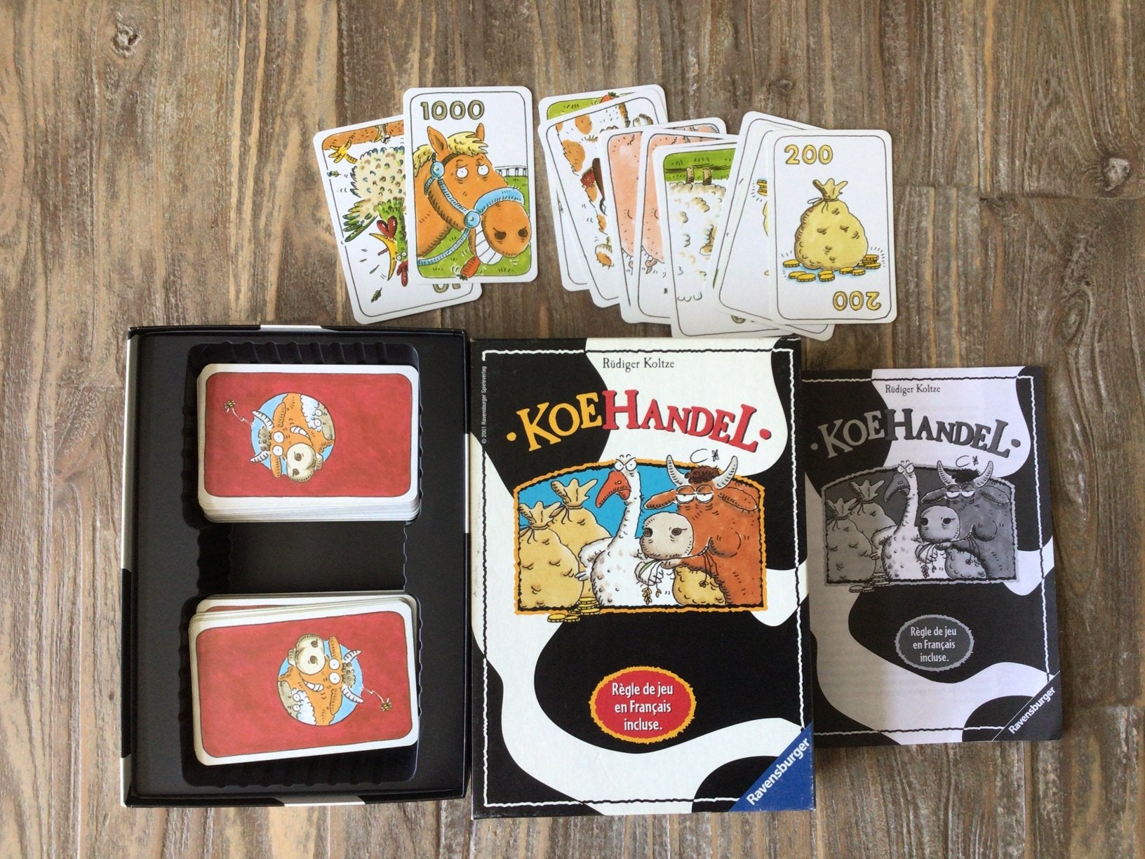 Koehandel - Leuk kaartspel van Ravensburger, Drie of vier spelers, Ophalen of Verzenden, Gebruikt