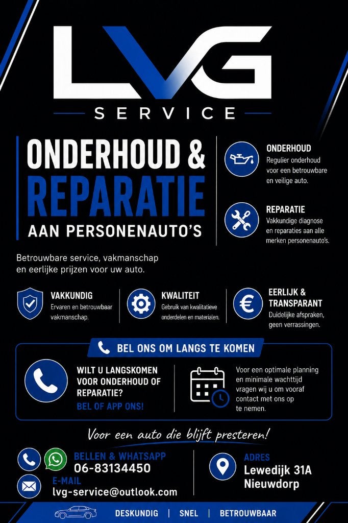 Onderhoud en Reparatie van personenauto's, Ophalen