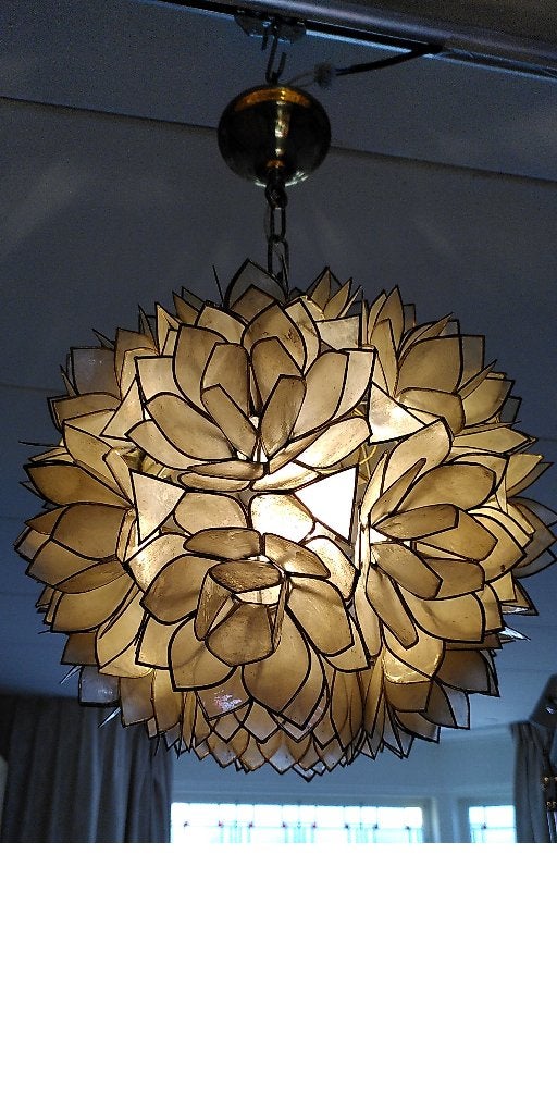 Vintage Rausch Verner Panton (toegeschreven) Lotus" hanglamp, Ophalen, Gebruikt, Overige materialen, Mid Century Modern