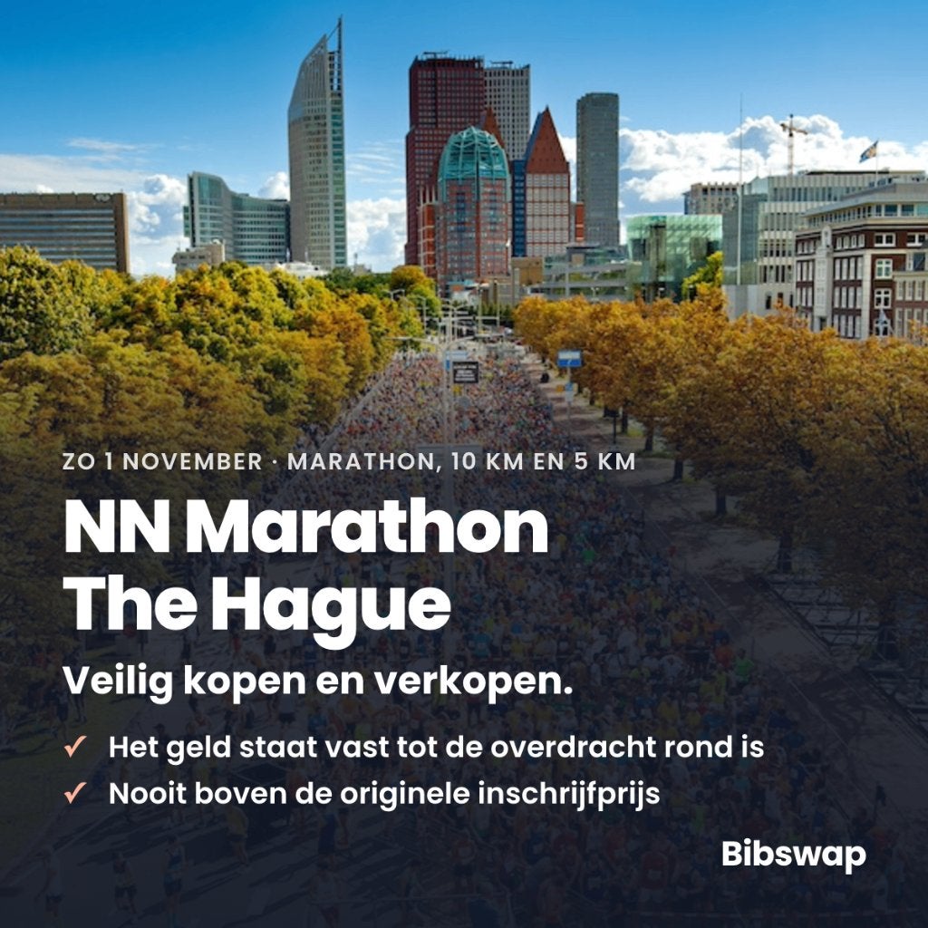 Startbewijs NN Marathon Den Haag - veilig via Bibswap, Eén persoon, November