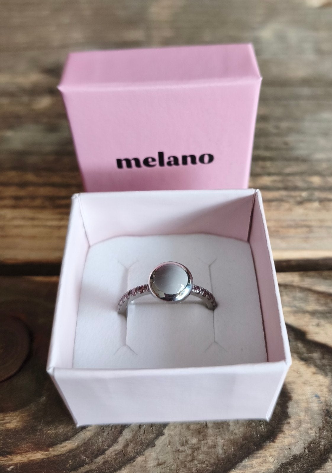 Melano vivid ring maat 62, Met kristal, IJzer of Staal, 19 tot 20, Nieuw