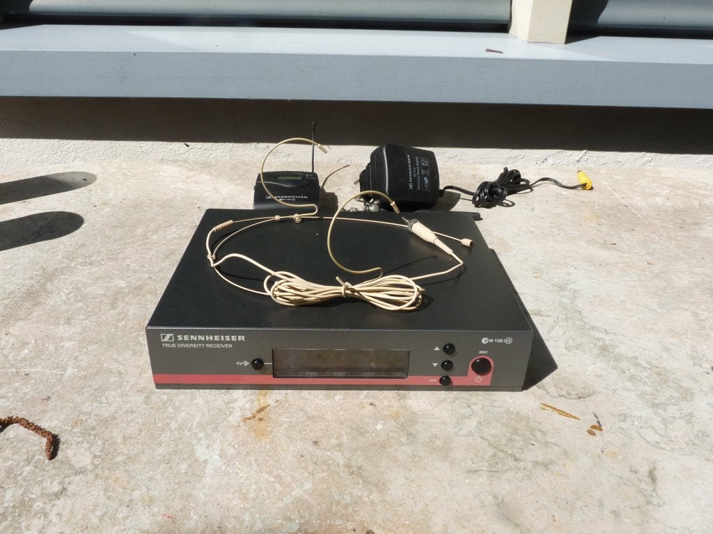 Sennheiser EW100 G3 beltpack set 626..668 MHz incl headset, Ophalen, Zo goed als nieuw, Zangmicrofoon, Draadloos