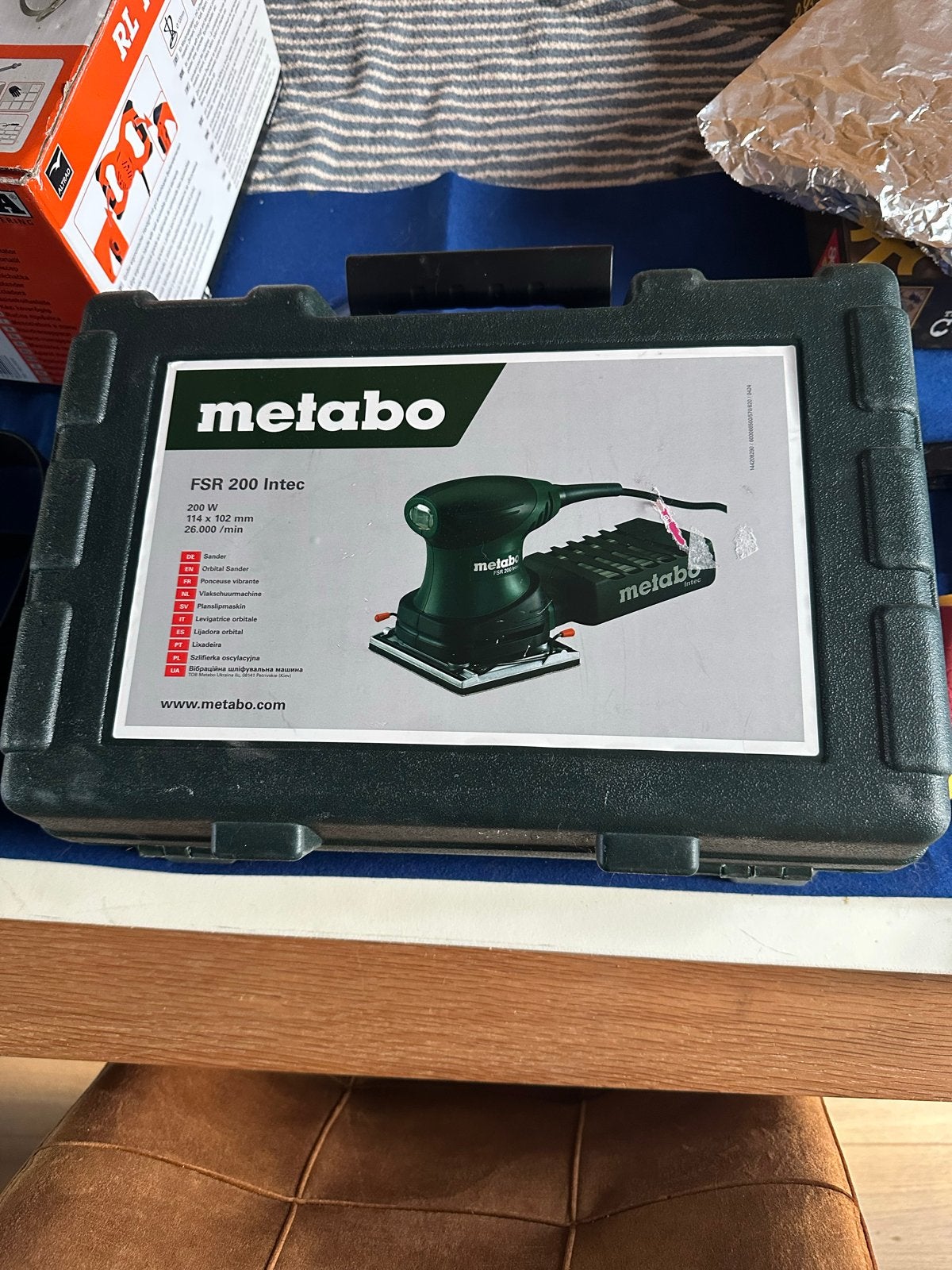 NIEUW Metabo FSR 200 Intec 200W Vlakschuurmachine met koffer, Ophalen of Verzenden, Nieuw, Minder dan 600 watt, Vlakschuurmachine