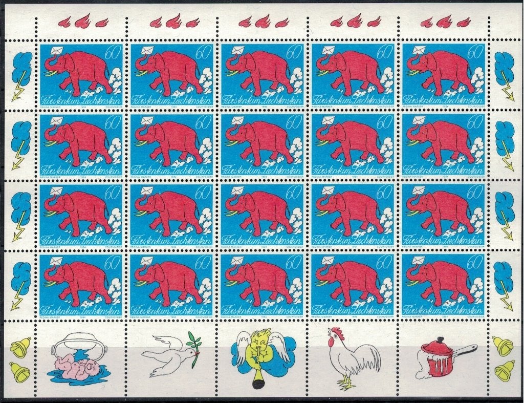 B43 Liechtenstein Kb 1085/88 postfris Dieren, Verzenden, Overige landen, Postfris