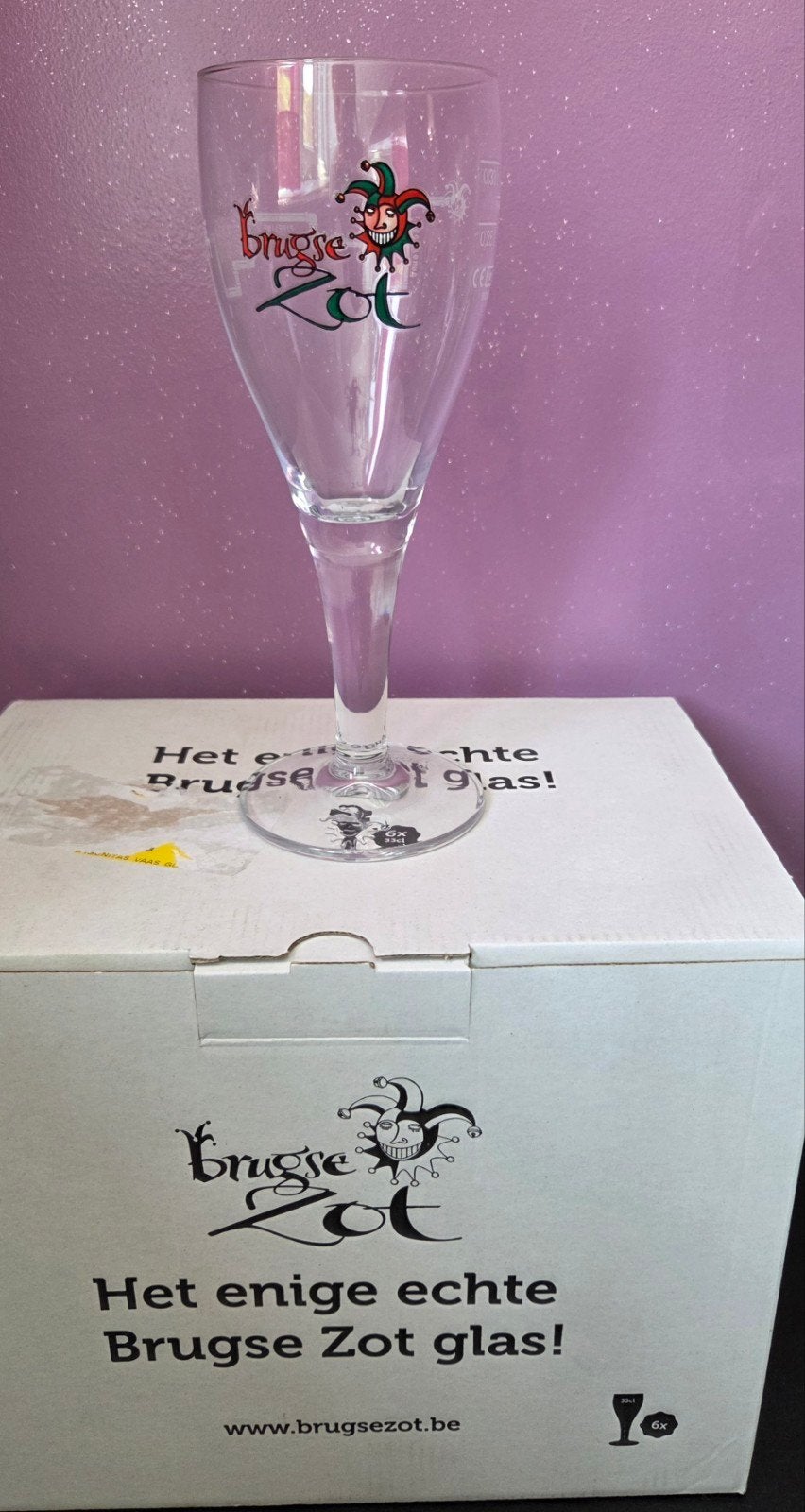 Brugse zot 6 bierglazen, Ophalen of Verzenden, Nieuw, Bierglas
