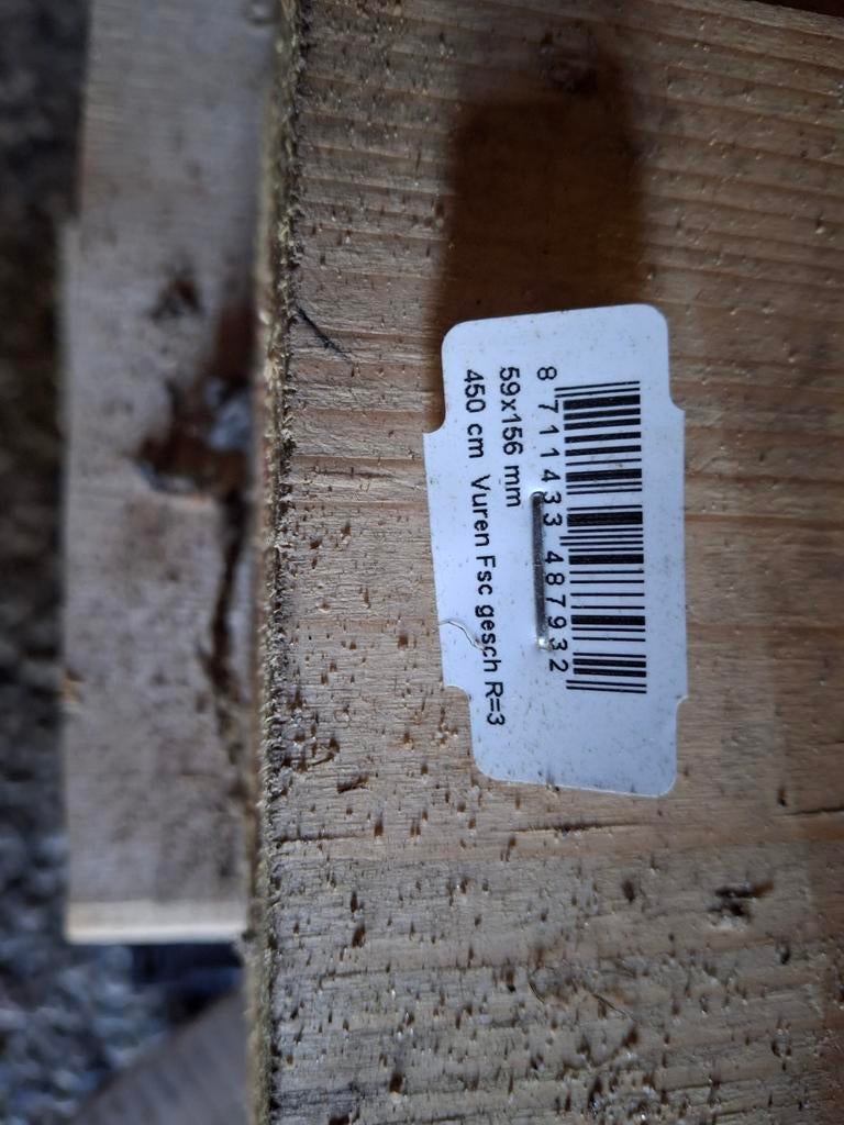 Nieuwe houten balken 6 stuks 59mmx 156mm x 4mtr