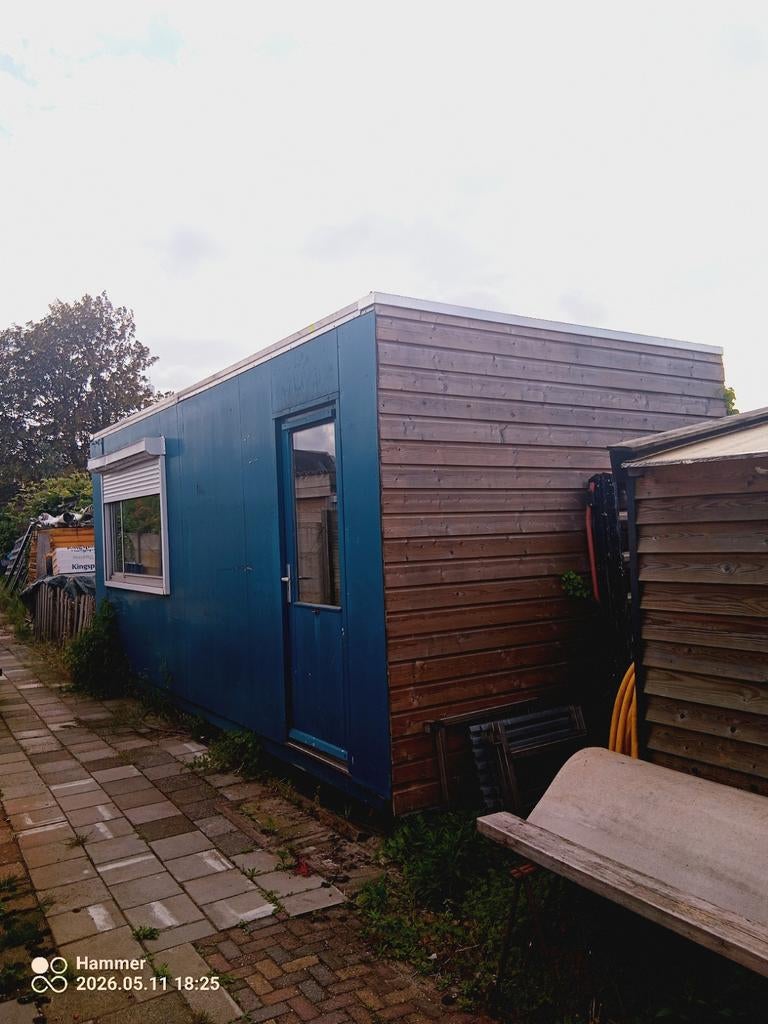 Schaftkeet 3x6 meter - Ideaal voor bouw of opslag, Doe-het-zelf en Verbouw, Bouwketen en Schaftketen, Ophalen of Verzenden, Gebruikt