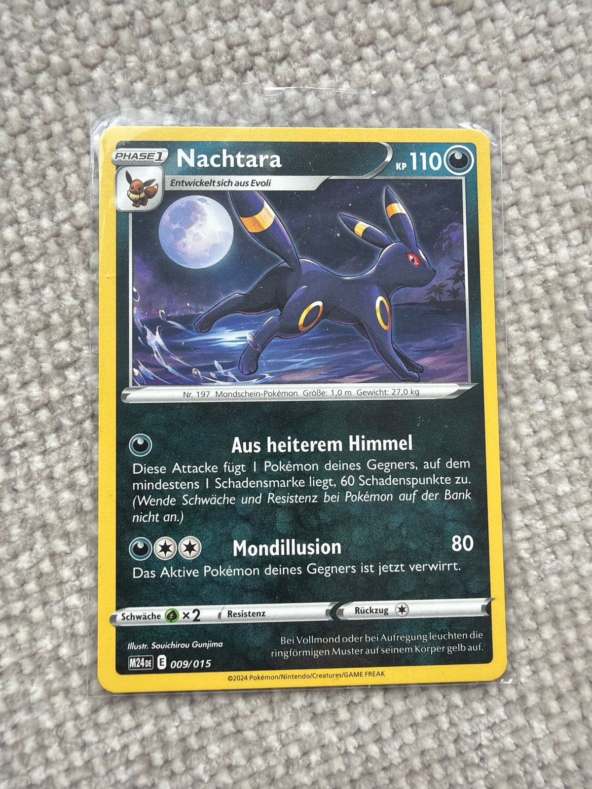 Umbreon McDonald's Pokémon Kaart M24DE 009/015, Ophalen, Zo goed als nieuw, Losse kaart
