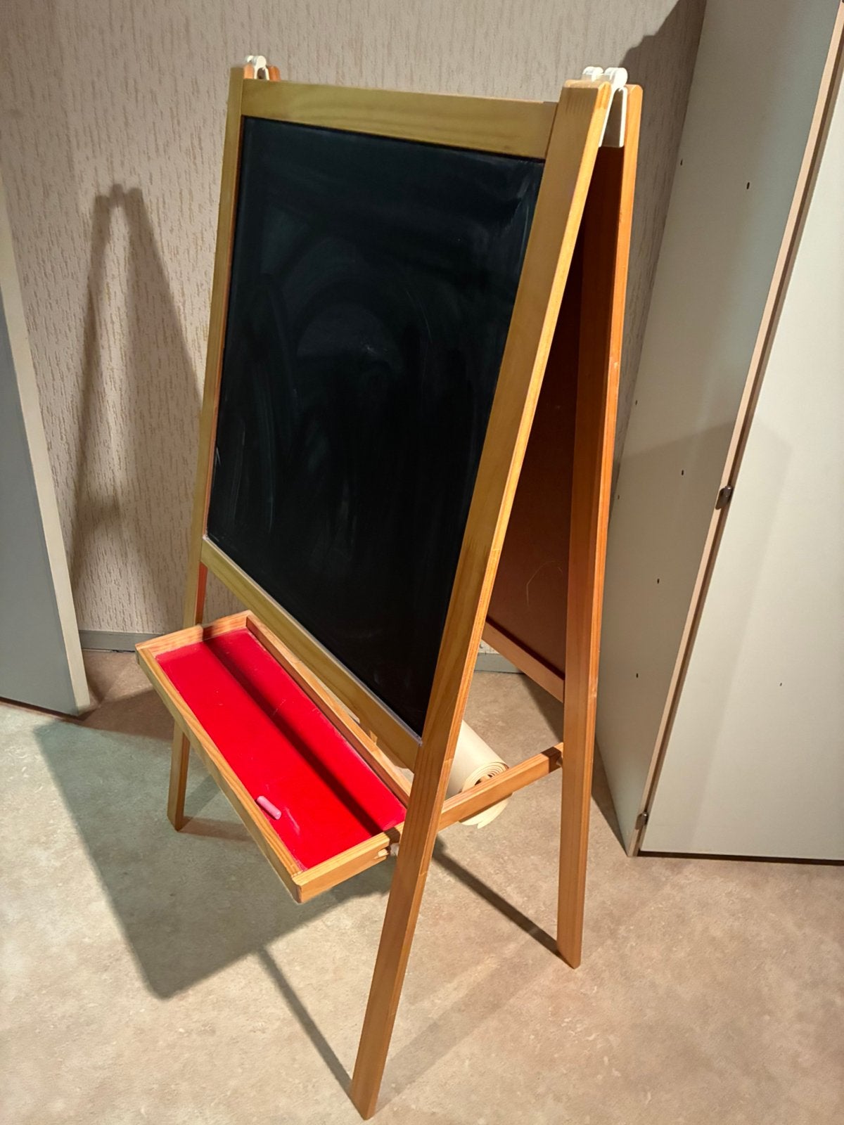 Dubbelzijdig schoolbord,/krijtbord ikea, Ophalen, Zo goed als nieuw, Krijtbord