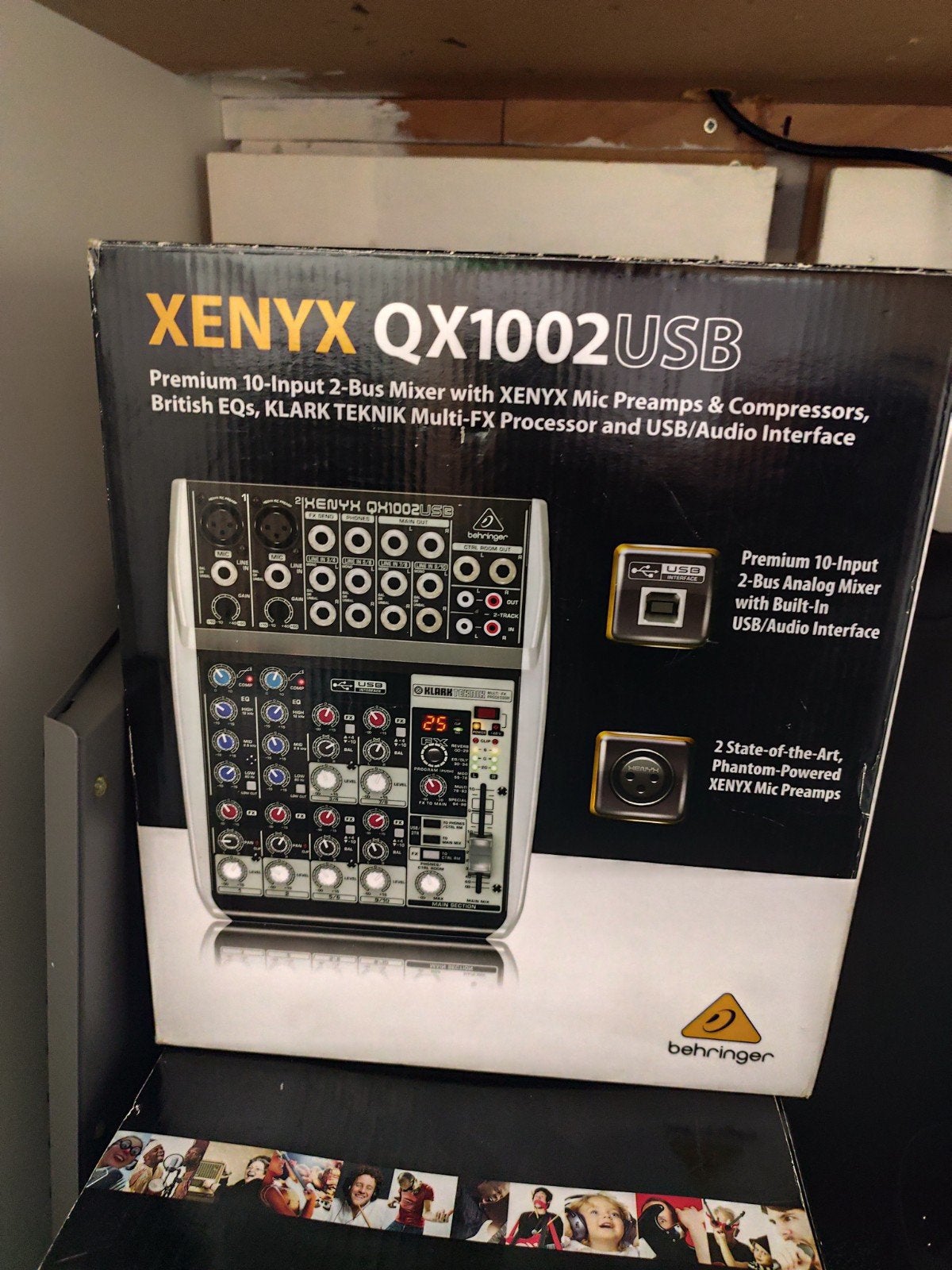 Behringer XENYX QX1002USB Mixer met USB/Audio Interface, Ophalen of Verzenden, Zo goed als nieuw, 5 tot 10 kanalen, Microfooningang