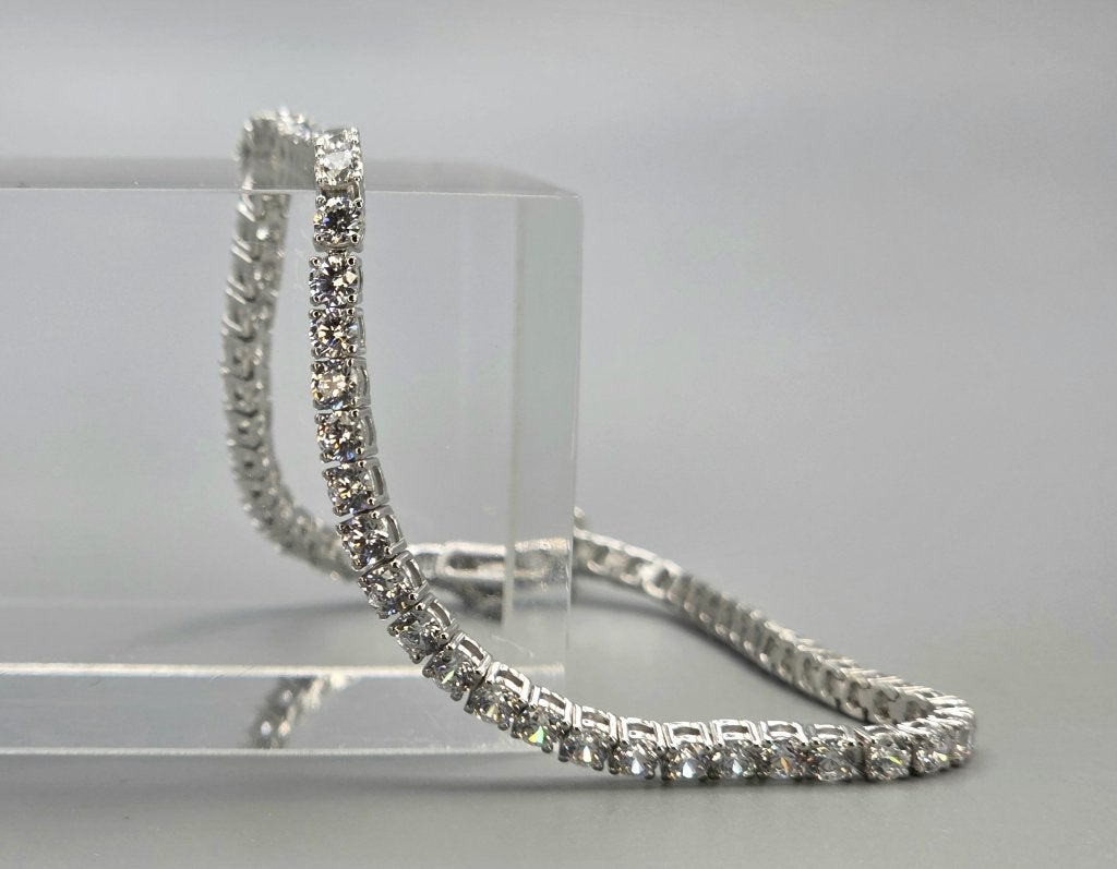 Zilveren tennisarmband met zirkonia. 2026/475, Met edelsteen, ., Nieuw, Ophalen of Verzenden