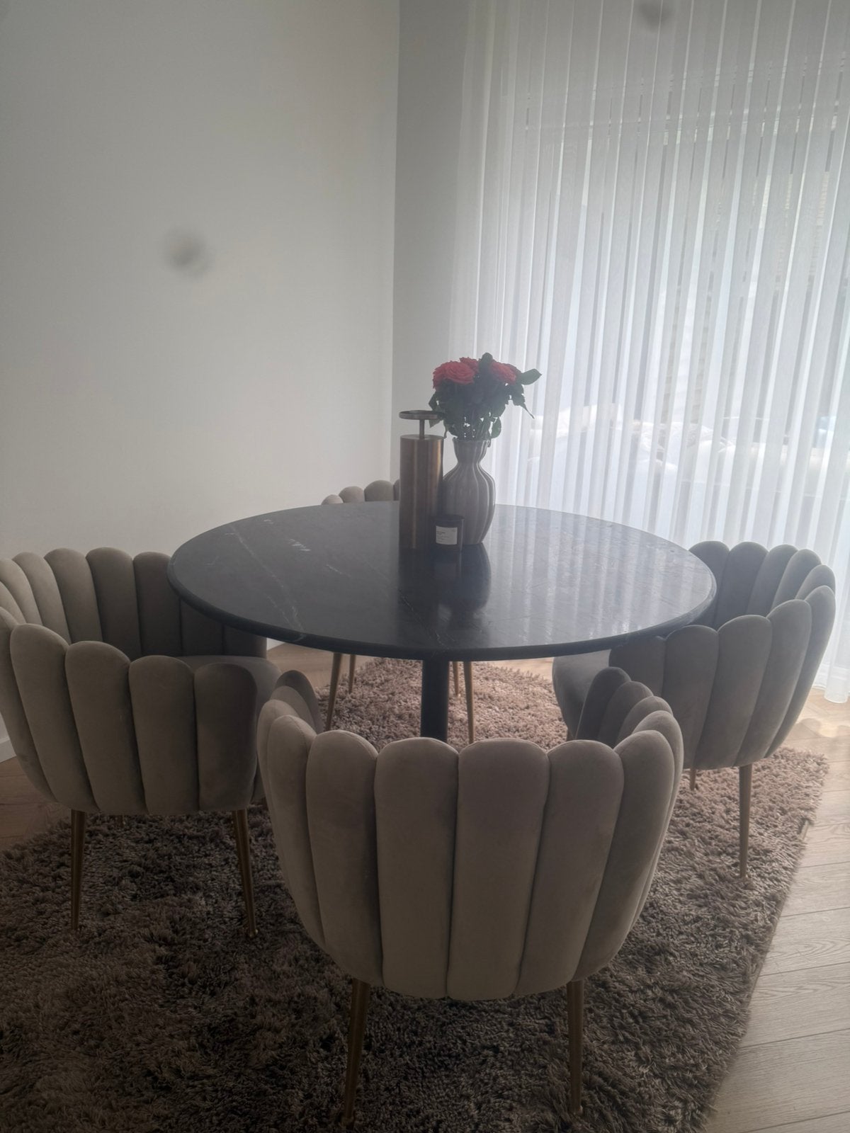 Richmond stoelen 4 stuks en eettafel, Ophalen, Zo goed als nieuw, Overige kleuren, Vijf, Zes of meer stoelen