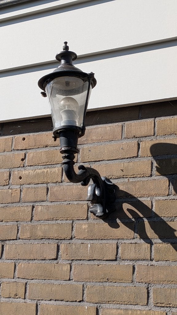 Nostalgische buitenlamp, Gebruikt, Wandlamp, Ophalen of Verzenden, Netvoeding