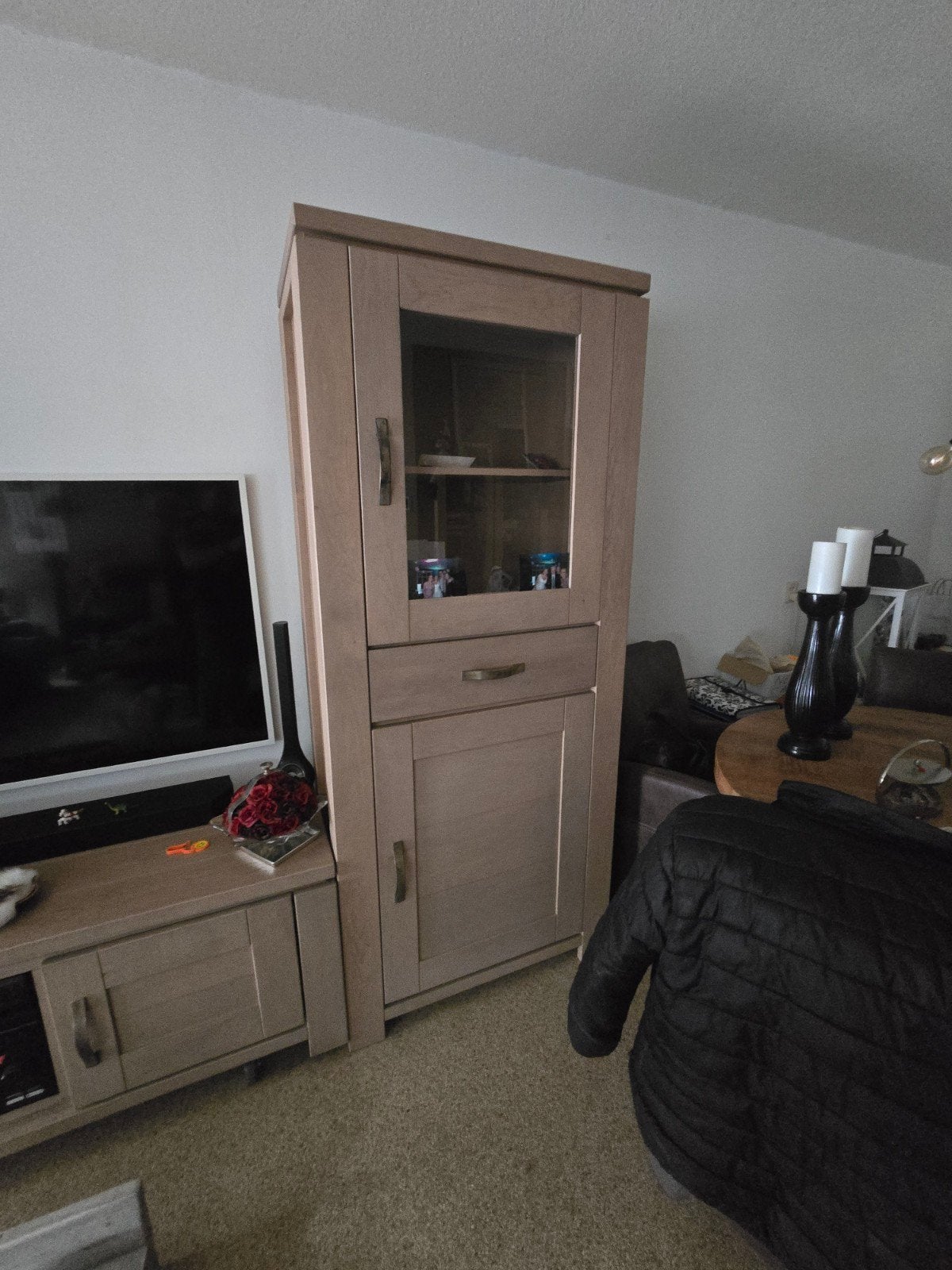 Complete Woonkamerkastenset - TV-meubel en Vitrinekasten, 250 tot 300 cm, Gebruikt, Met deur(en), Ophalen of Verzenden