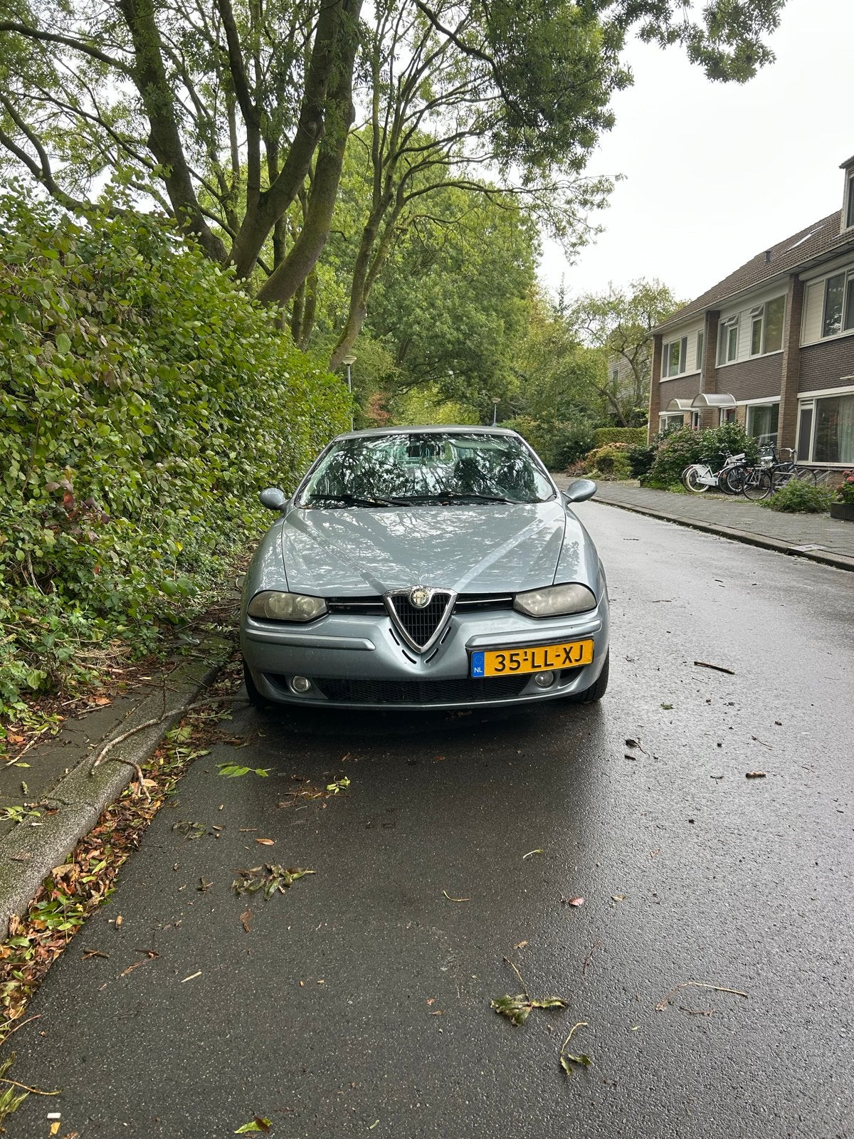 Alfa Romeo Berlina 156 1.8 Twin Spark 2003, Auto's, Voorwielaandrijving, 4 cilinders, Blauw, Origineel Nederlands
